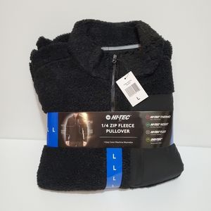 HI-TEC Men’s Thermo Fleece ¼ Zip Pullover Black Size Large